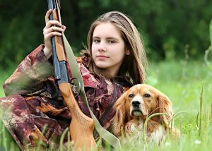 Female with gun