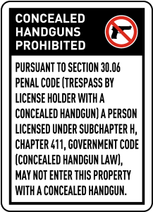 No Guns Allowed sign