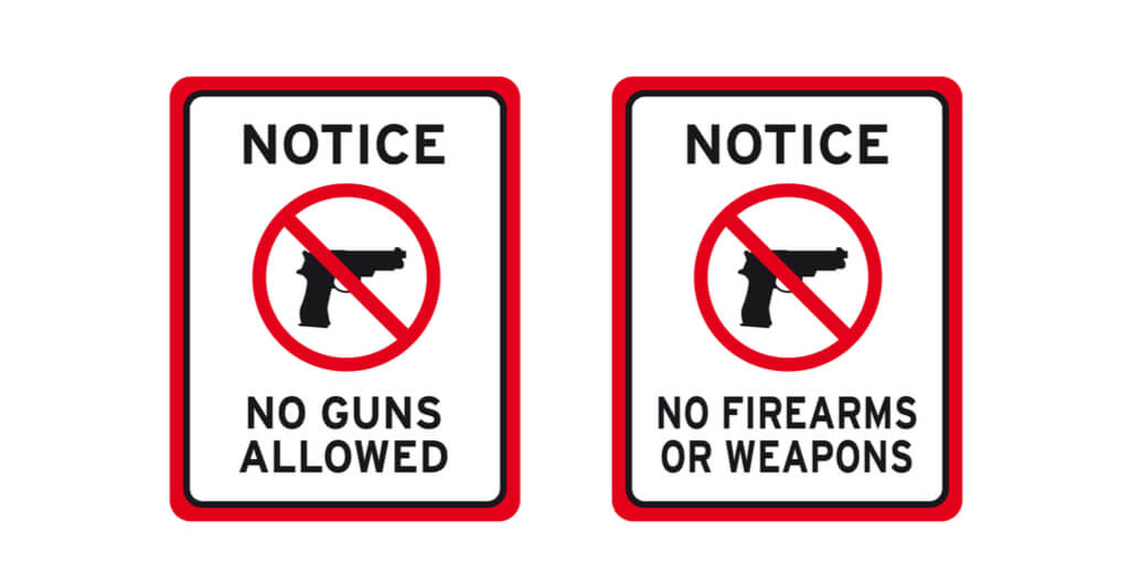 "No Gun" Sign